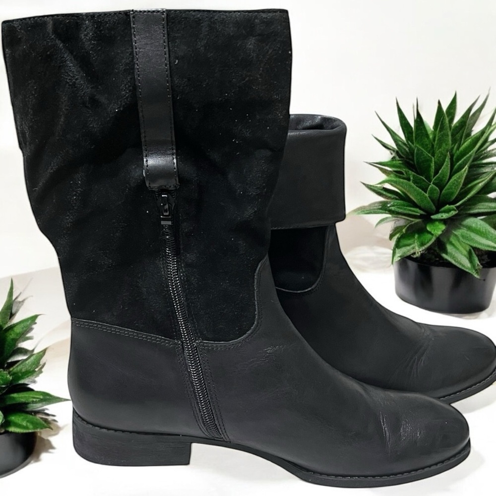 Black Leather Women's Boots Tommy Hilfiger boots☑️
